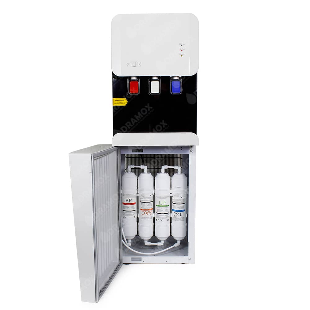 copia-Dispensador de agua con 4 filtros color blanco con negro